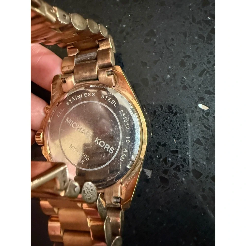 Michael Kors Bradshaw Rose Gold Chronograph Watch MK-5503 Stainless Steel Women